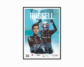 George Russell Vintage F1 Printnordic style wall decor