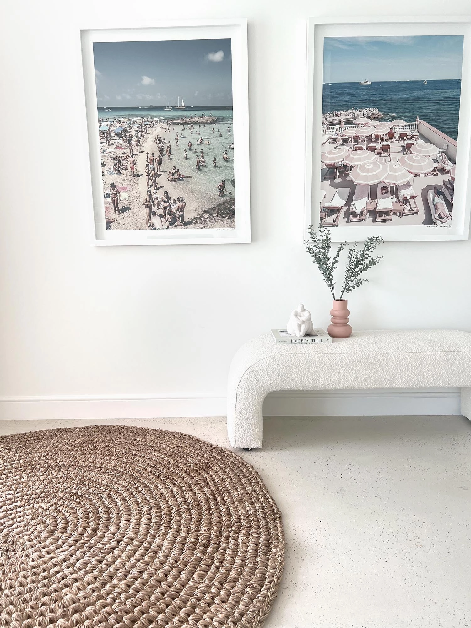 Georgia Natural Brown Crochet Round Jute Rug *NO RETURNS UNLESS FAULTY