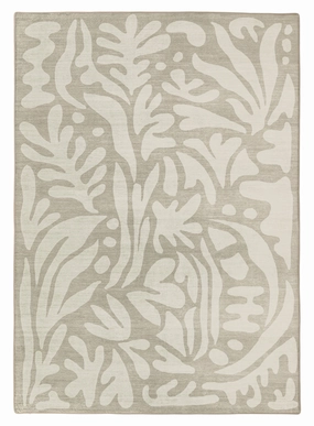 Gerda Green Grey Leaves Rollie Pollie Playmatmodern color block patchwork rug