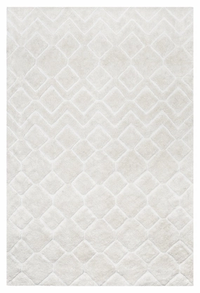 Gia Ivory Diamond Tribal PET Shag Rugmodern color block patchwork rug