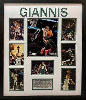 Giannis Antetokounmpo V2 Hand Signed Poster - Framedhandmade souvenirs