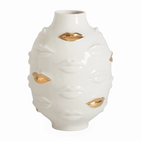 Gilded Gala Round Vasehandmade ceramic dinnerware set