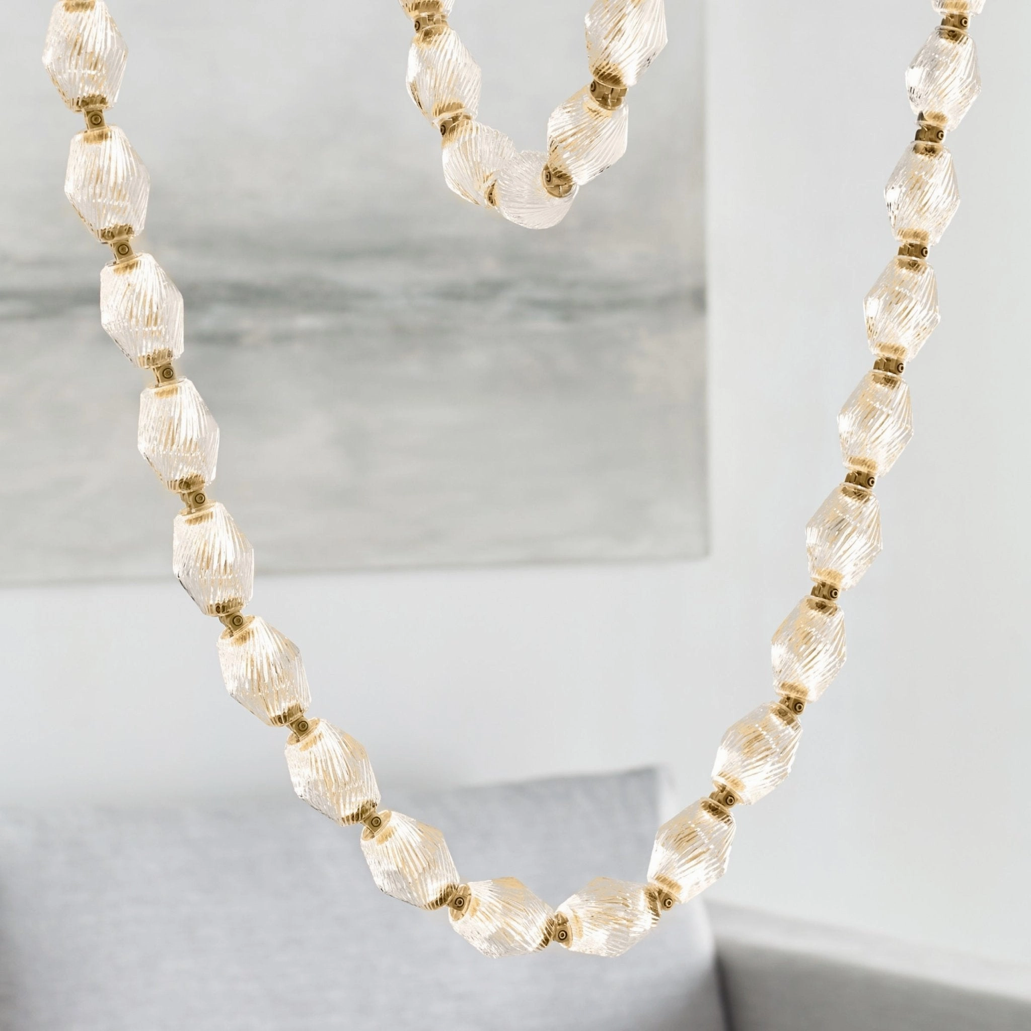 Glass Chain Chandelier