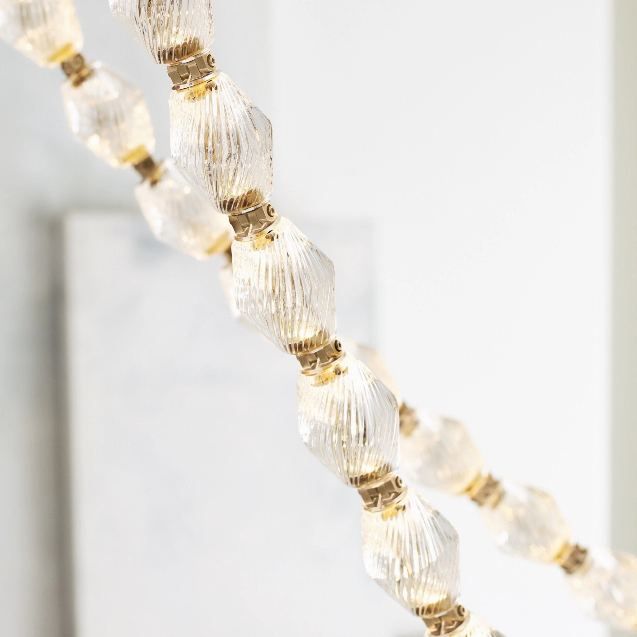 Glass Chain Chandelier