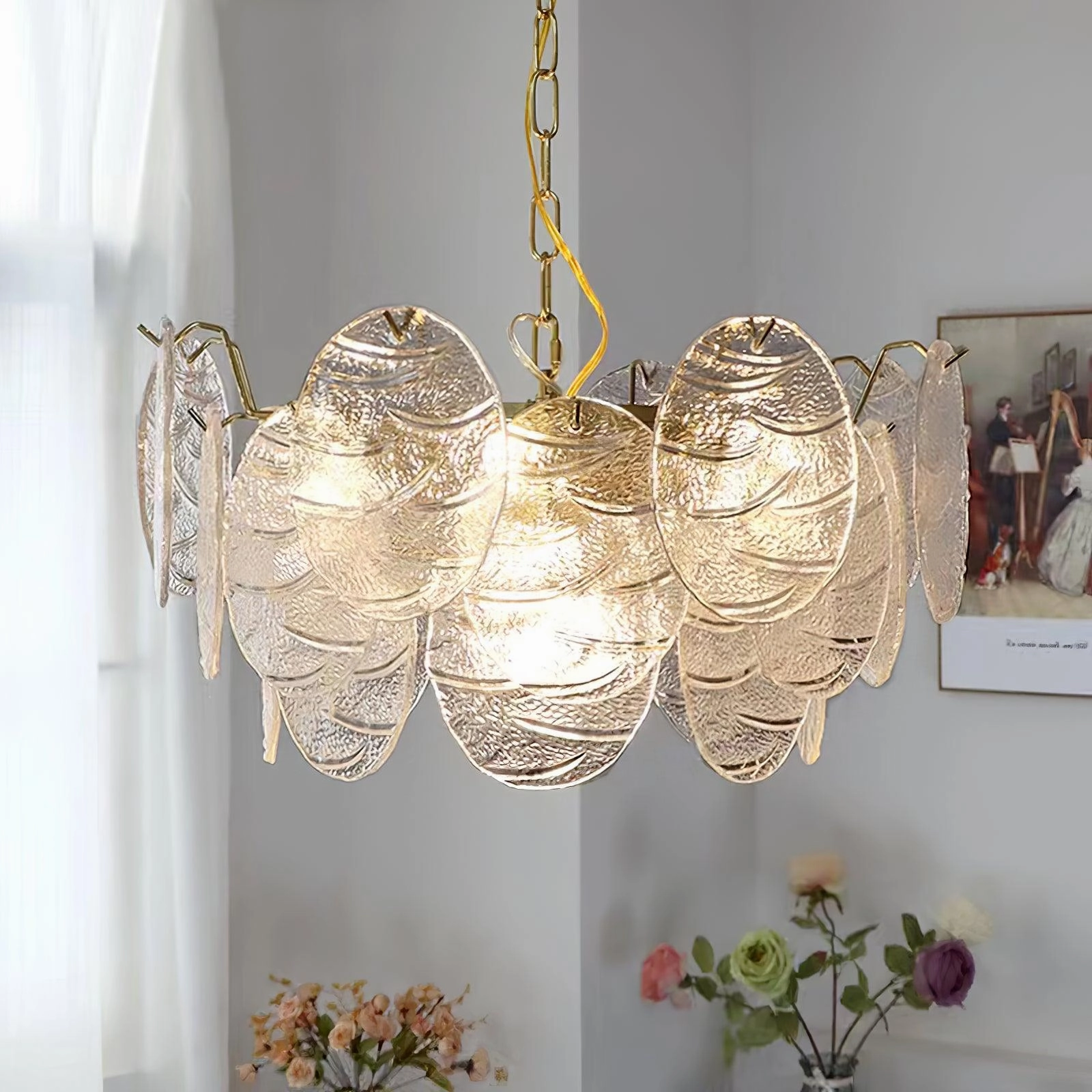 Glass Disc Chandelier