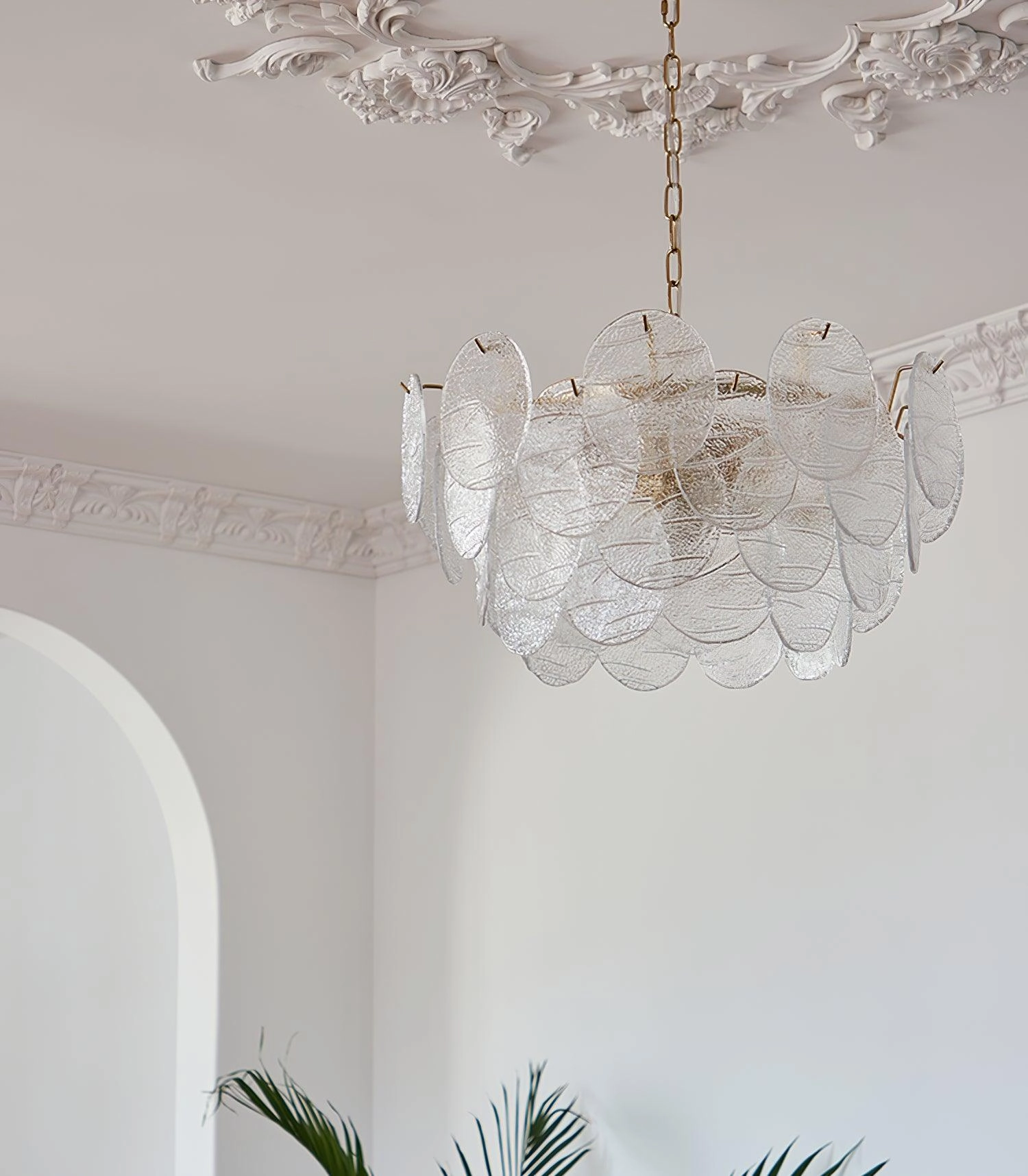 Glass Disc Chandelier
