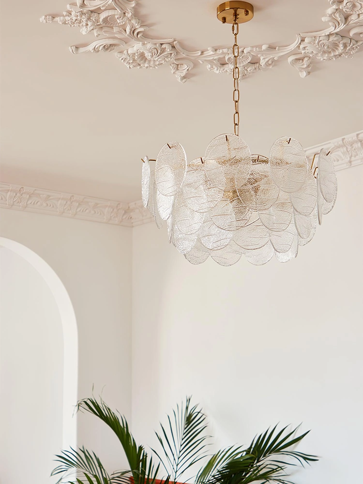 Glass Disc Chandelier