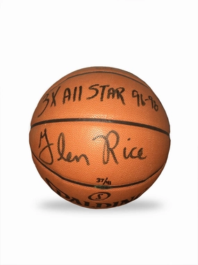 Glen Rice Hand Signed Basketballhandmade souvenirs