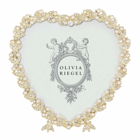 Gold Contessa Heart Frame - 3.5" Tallbedding sets ,throw blankets 