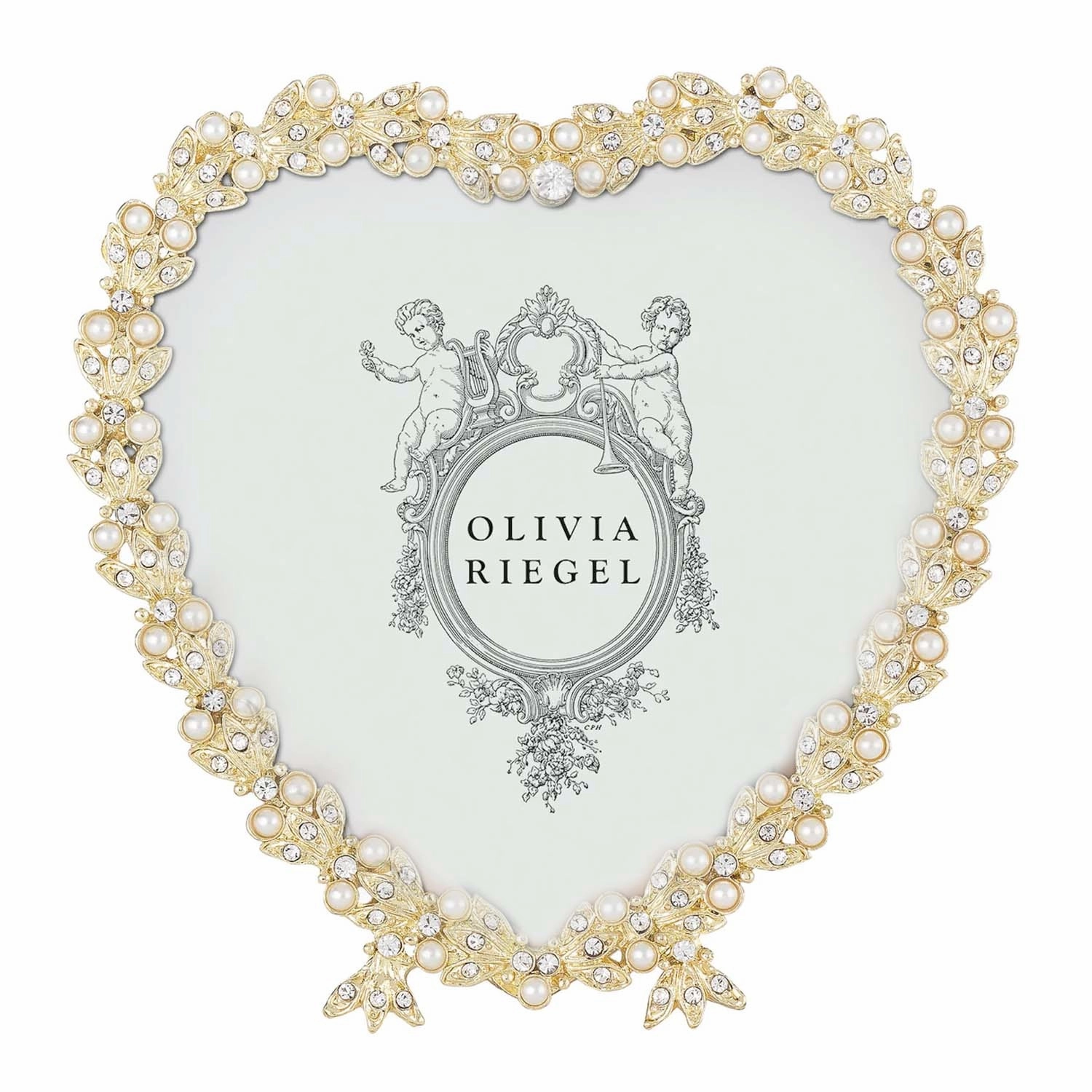 Gold Contessa Heart Frame - 3.5" Tallbedding sets ,throw blankets 
