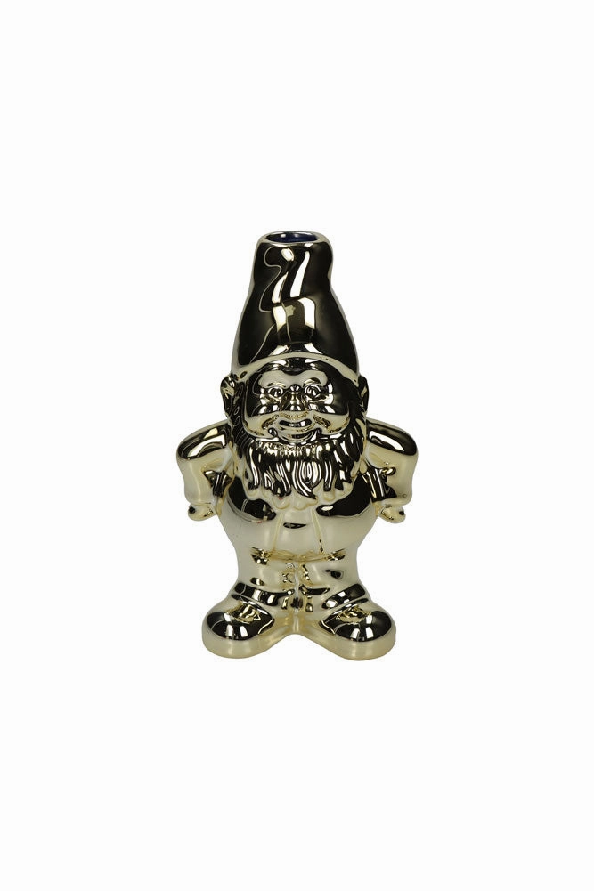 Gold Gnome Single Stem Vase / Candlestick Holder