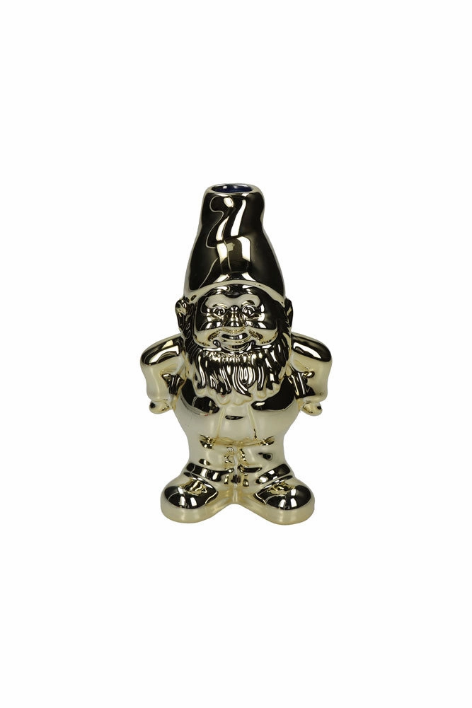 Gold Gnome Single Stem Vase / Candlestick Holder