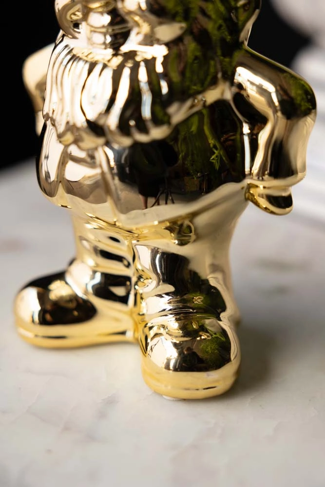 Gold Gnome Single Stem Vase / Candlestick Holder