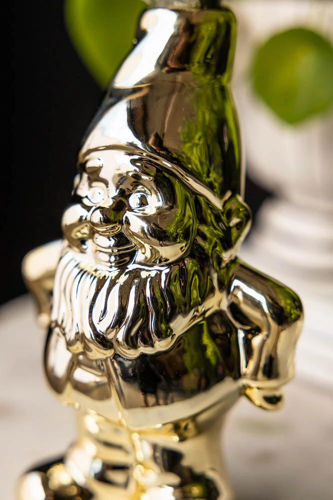 Gold Gnome Single Stem Vase / Candlestick Holder