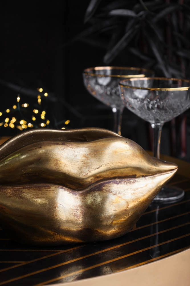 Gold Lips Short Stem Vase