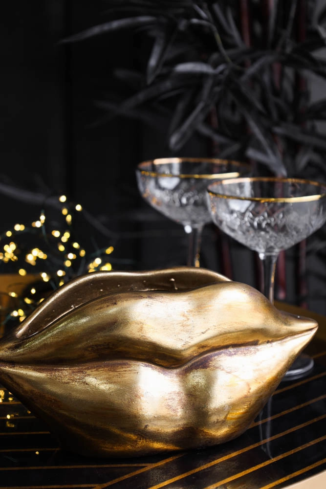 Gold Lips Short Stem Vase