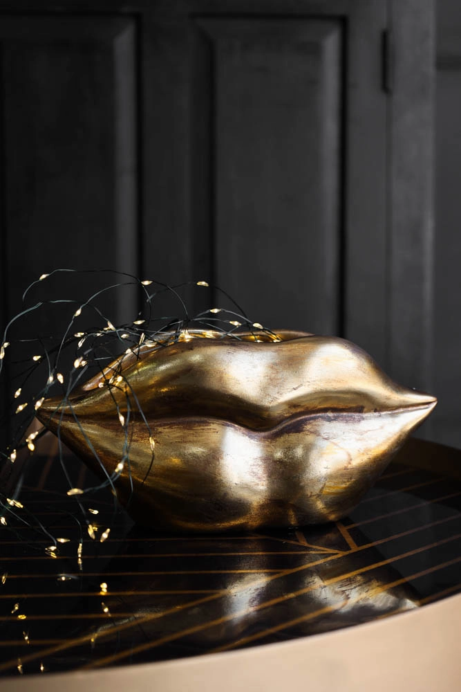 Gold Lips Short Stem Vase