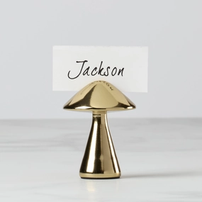Gold Mushroom Placecard Holderthanksgiving decor ,thanksgiving centerpiece 