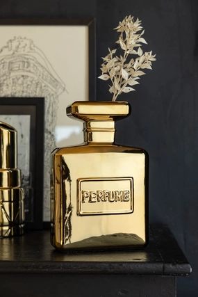 Gold Perfume Bottle Vasedecorative vase ,Modern Ceramic Vase for Home Decoration 