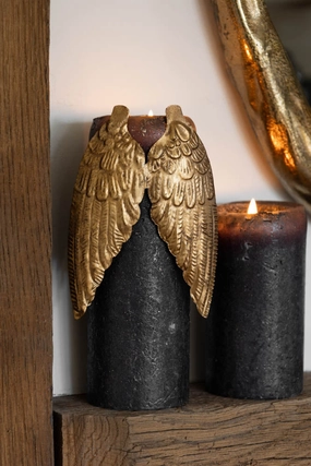 Gold Winged Metal Candle Decorationscented candle ,decorative candle 
