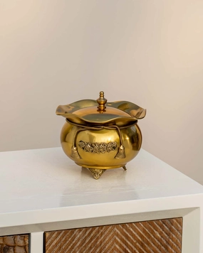 Golden Brass Rasgulla Handi 7"modern kitchen decor ,kitchen dinner set ,dinnerware 