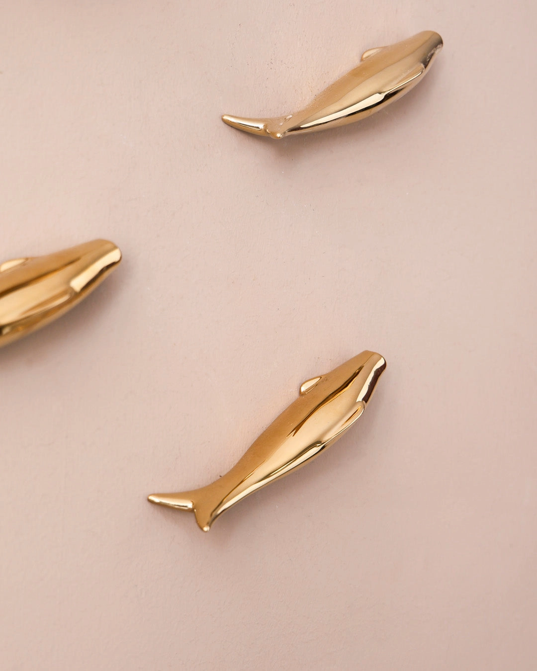 Golden Fish Decorative Wall Mount - Set Of 12 (Right)