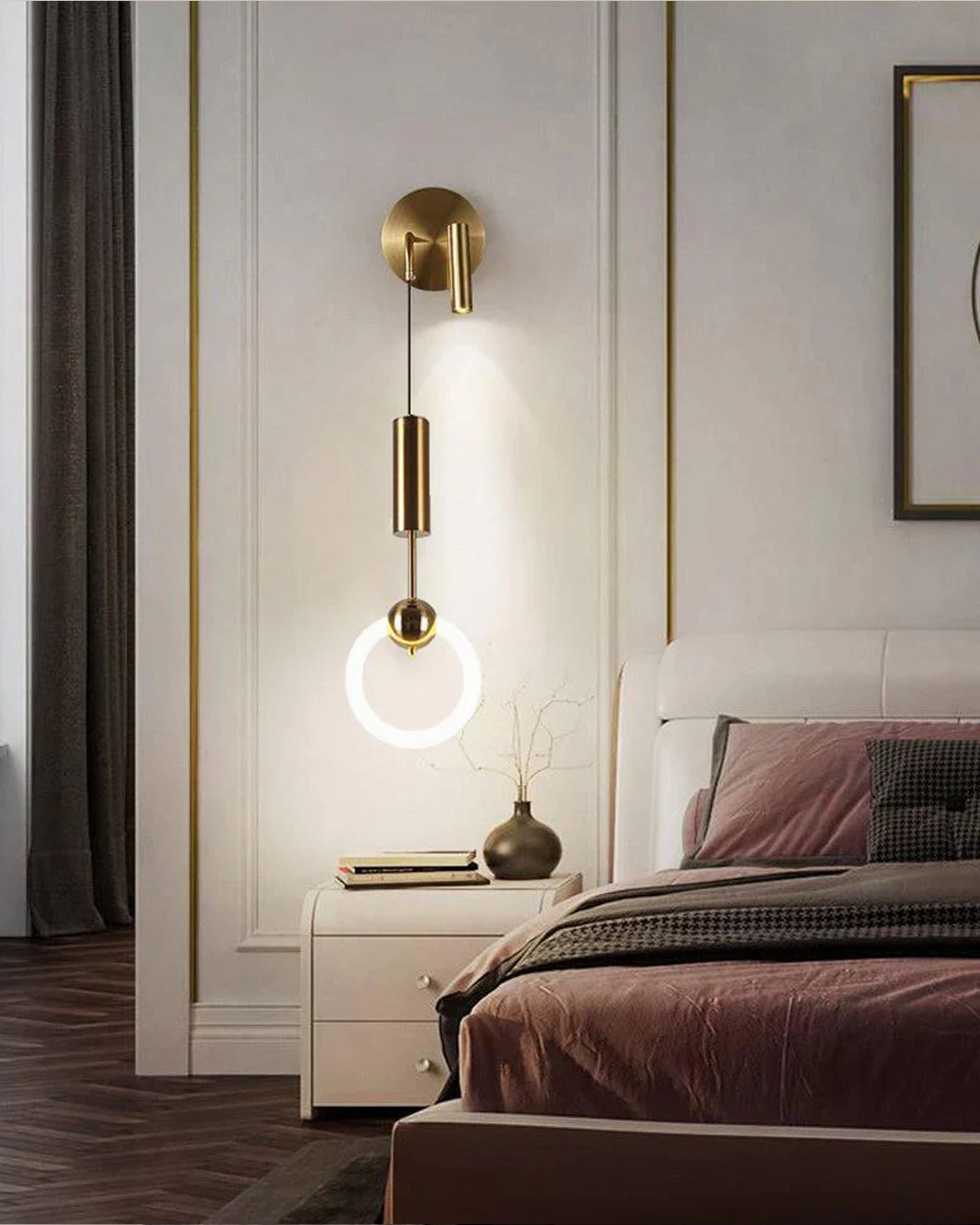 Golden Halo Spot Wall Light