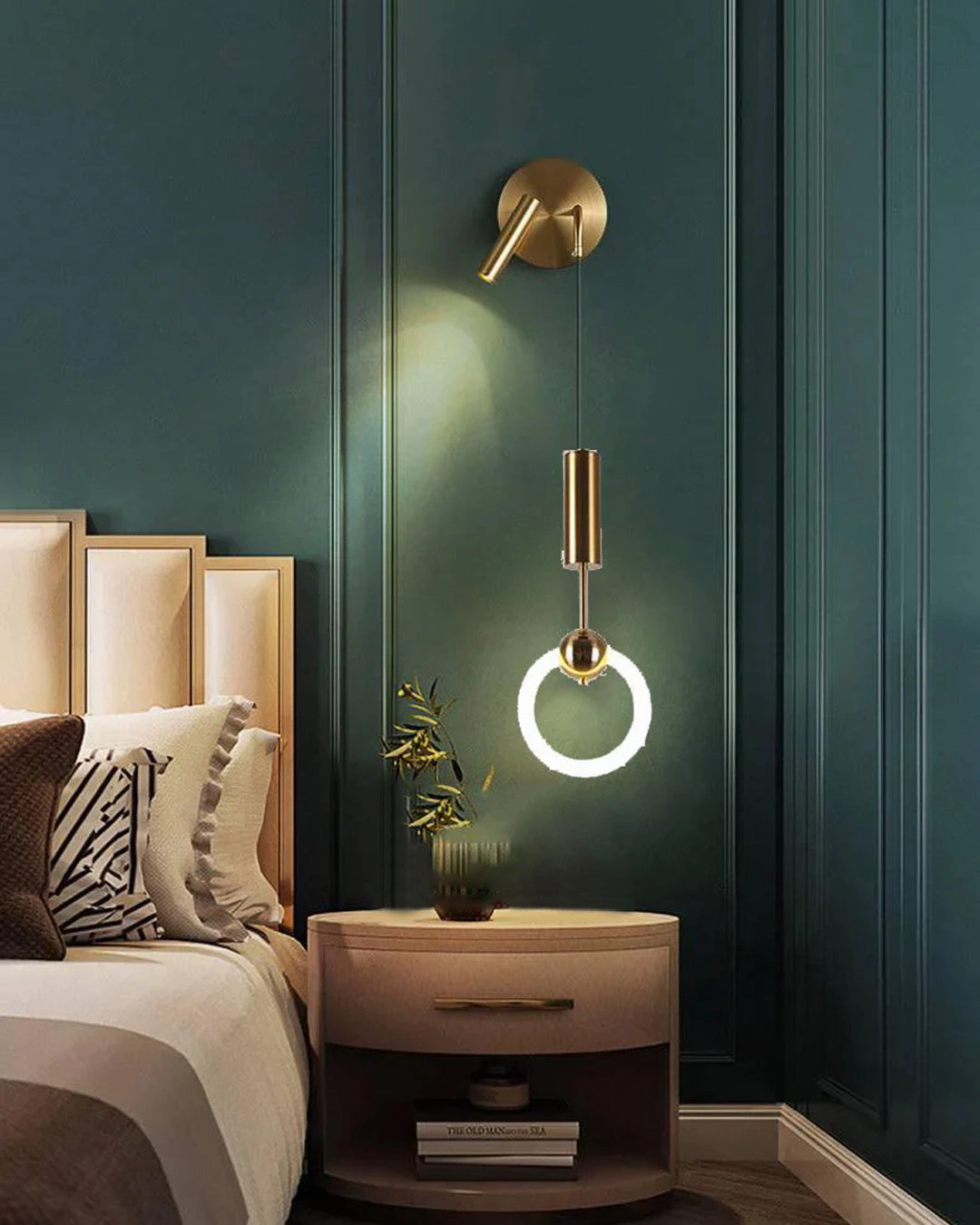 Golden Halo Spot Wall Light