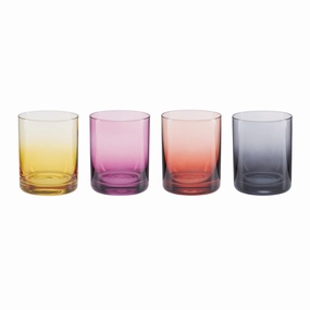 Golden Hour Double Old Fashion Glasses - Set Of 4halloween party decor ,outdoor halloween decor 