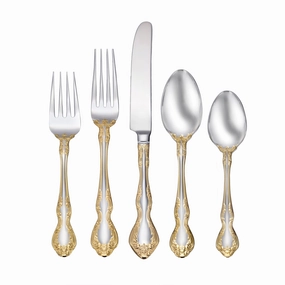 Golden Mandolina 45 Piece Flatware Seteco-friendly bamboo fiber tableware set 