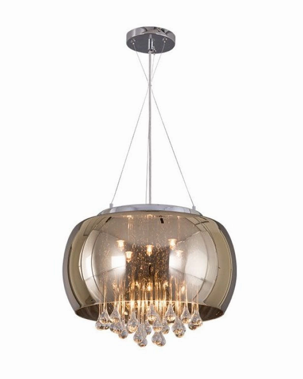 Golden Orb Crystal Pendant Light