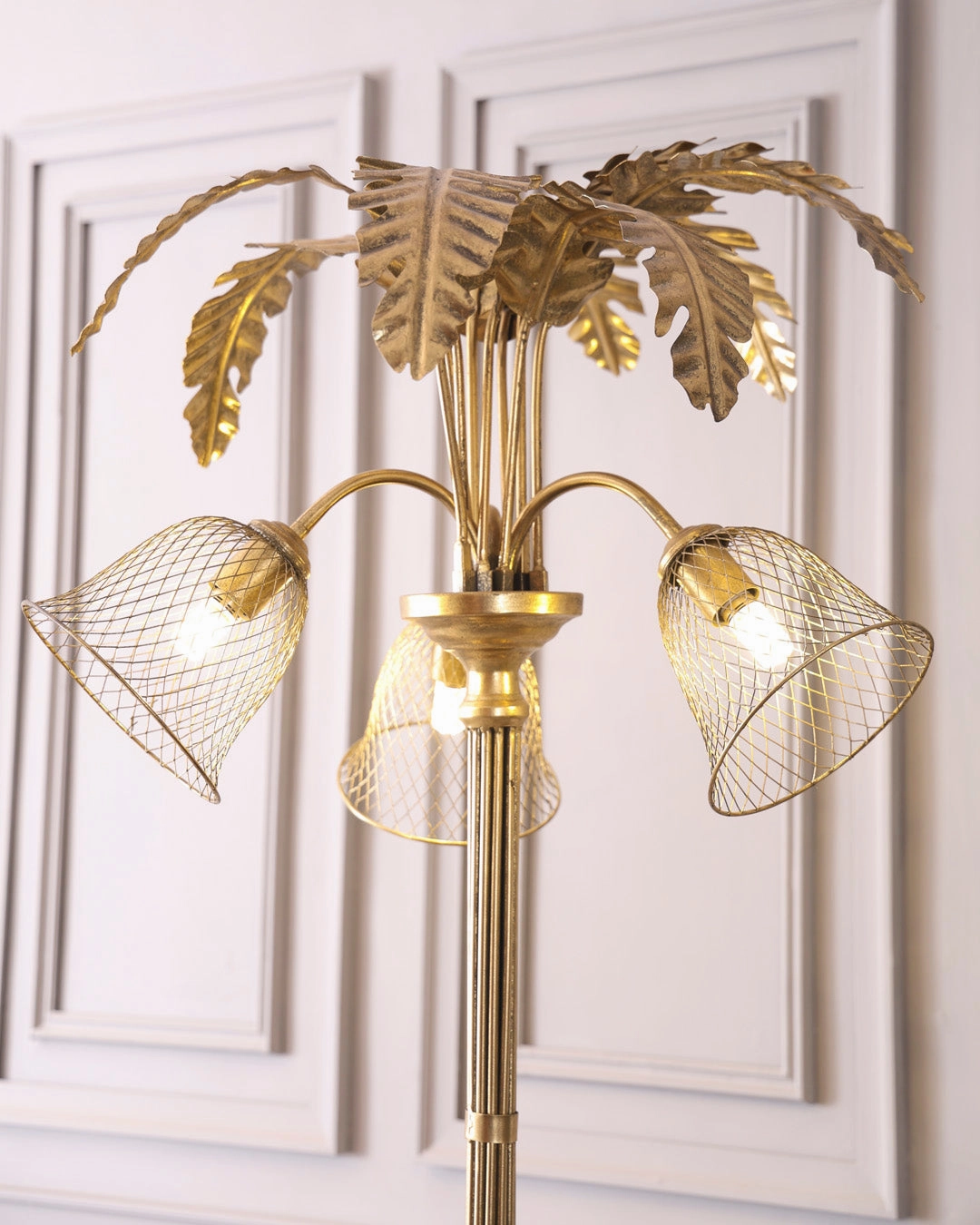 Golden Palm Tree Floor Lamp