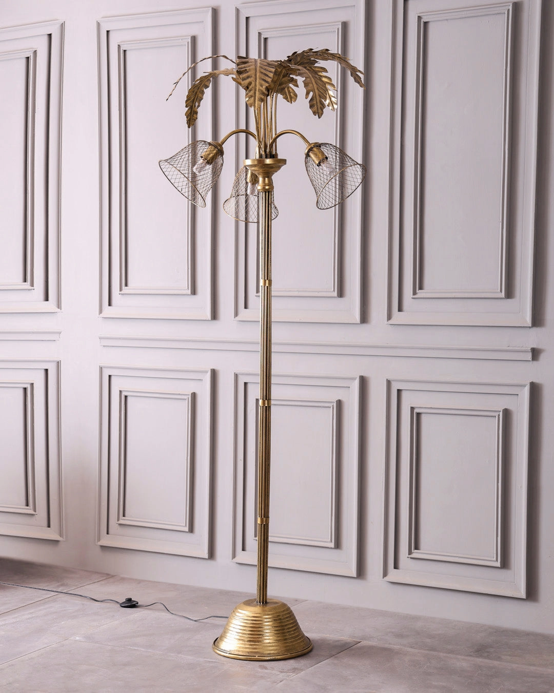 Golden Palm Tree Floor Lamp