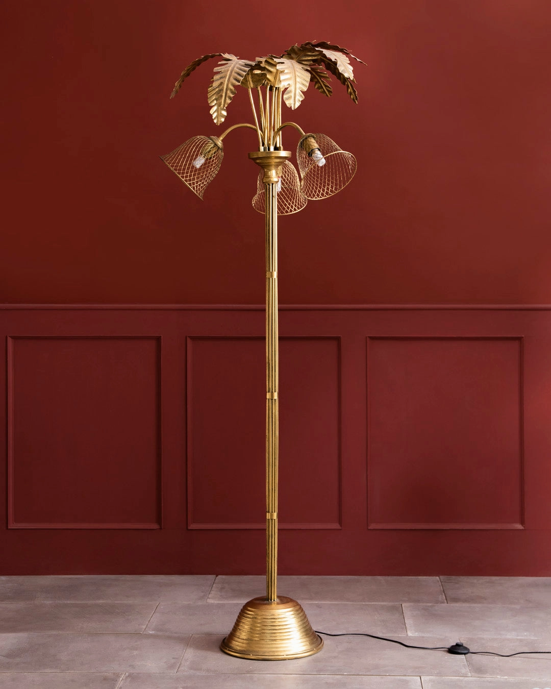 Golden Palm Tree Floor Lamp