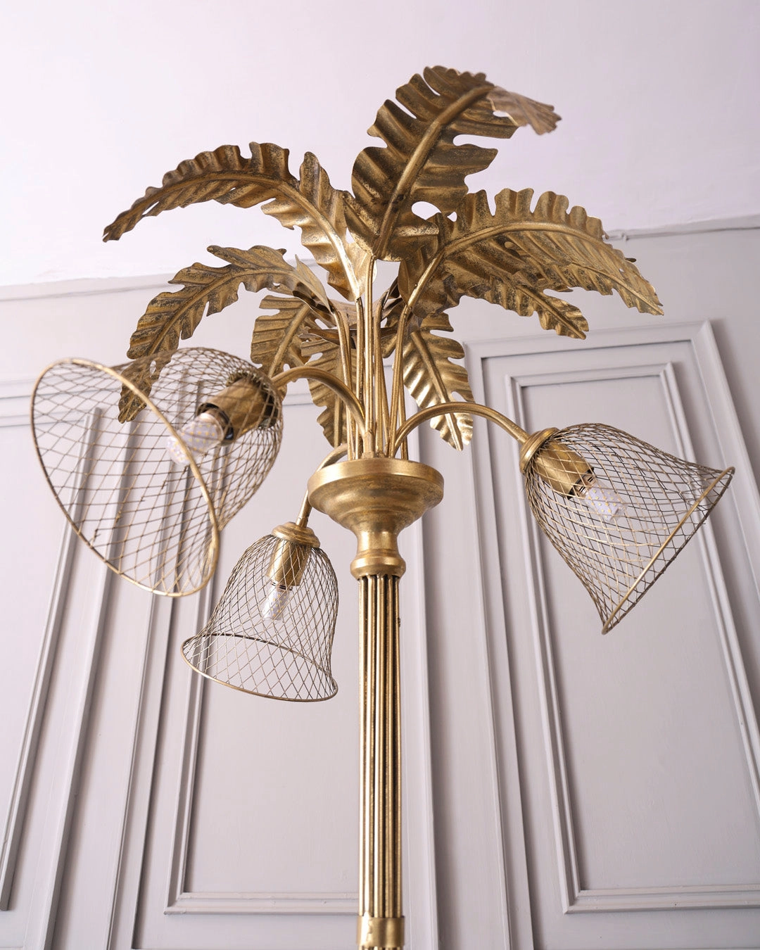 Golden Palm Tree Floor Lamp