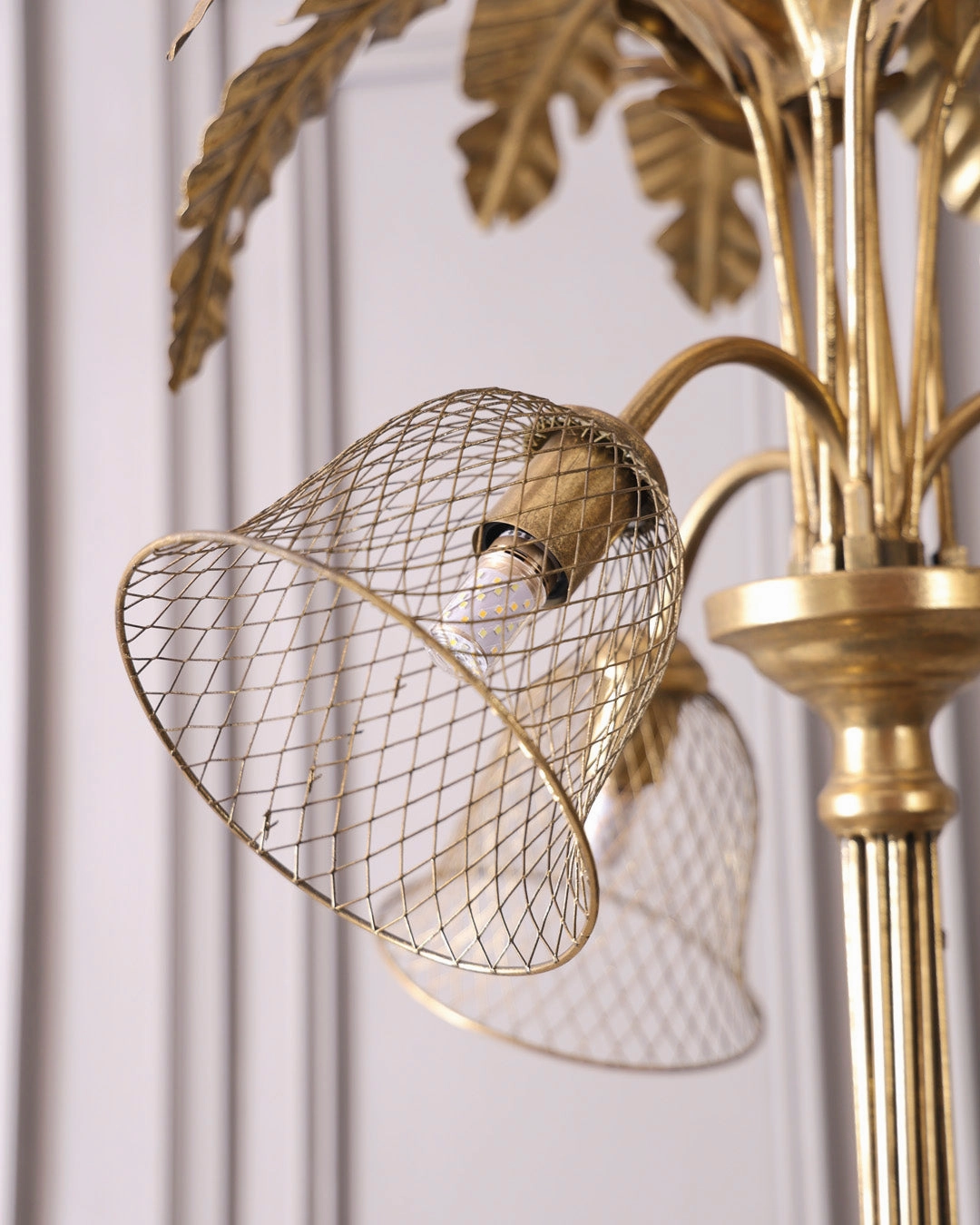 Golden Palm Tree Floor Lamp