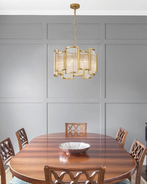 Golden Wave Crystal Chandelier