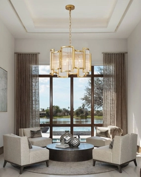 Golden Wave Crystal Chandeliermodern wall lamp,smart wall lamp