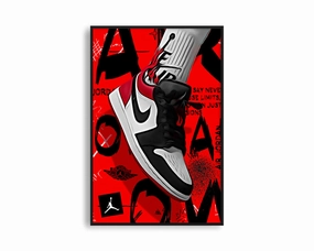 GraffArt - Red Jumpmannordic style wall decor
