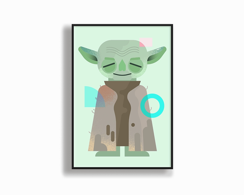 Graphic Yoda (May The 4th Special)modern abstract painting decor