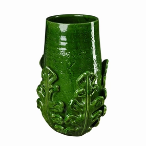 Green Acanthus Vase - 16" Tallhome decor ,wall decor 