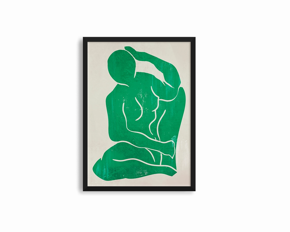 Green Figure Print 3nordic style wall decor