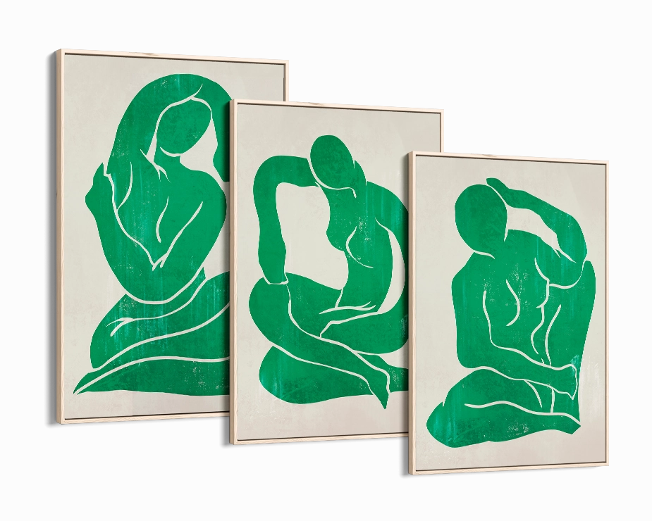 Green Trio Set - Figure Print