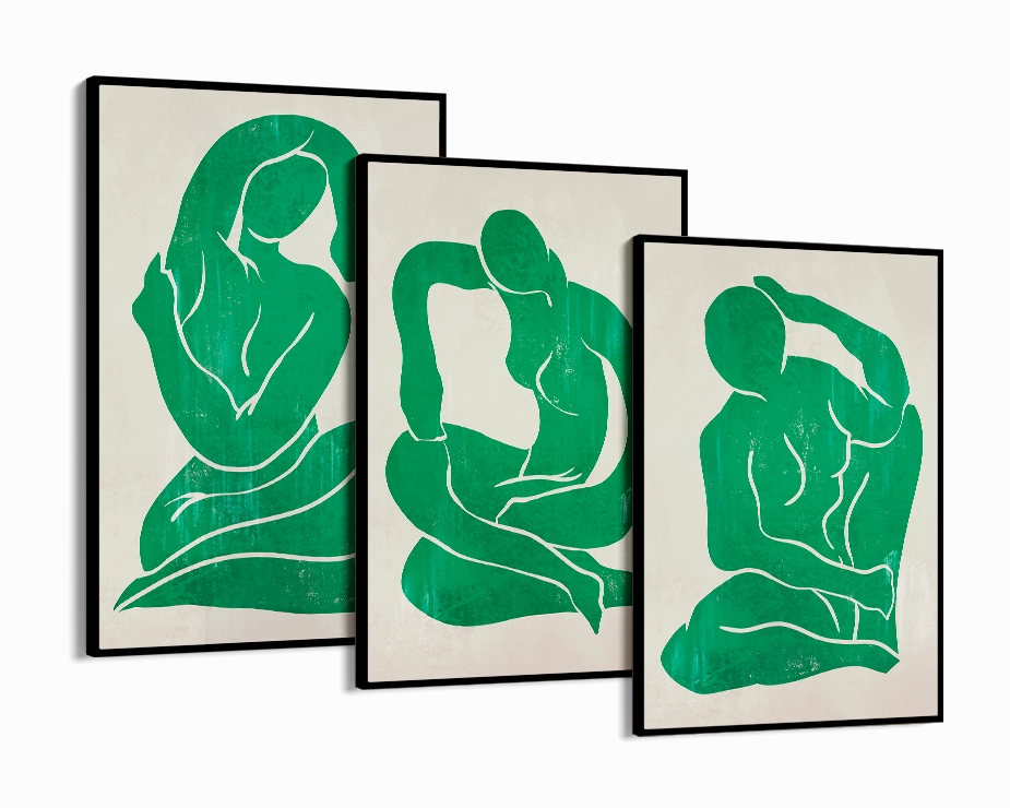 Green Trio Set - Figure Print