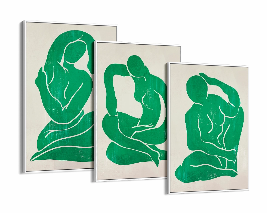 Green Trio Set - Figure Print
