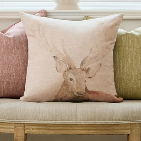 Gregor Stag Printed Cushion Naturalhome decor ,wall decor 