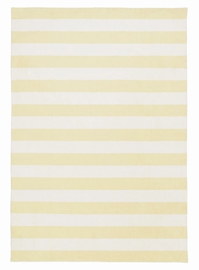 Griselda Yellow Cream Stripe Washable Rugmodern color block patchwork rug