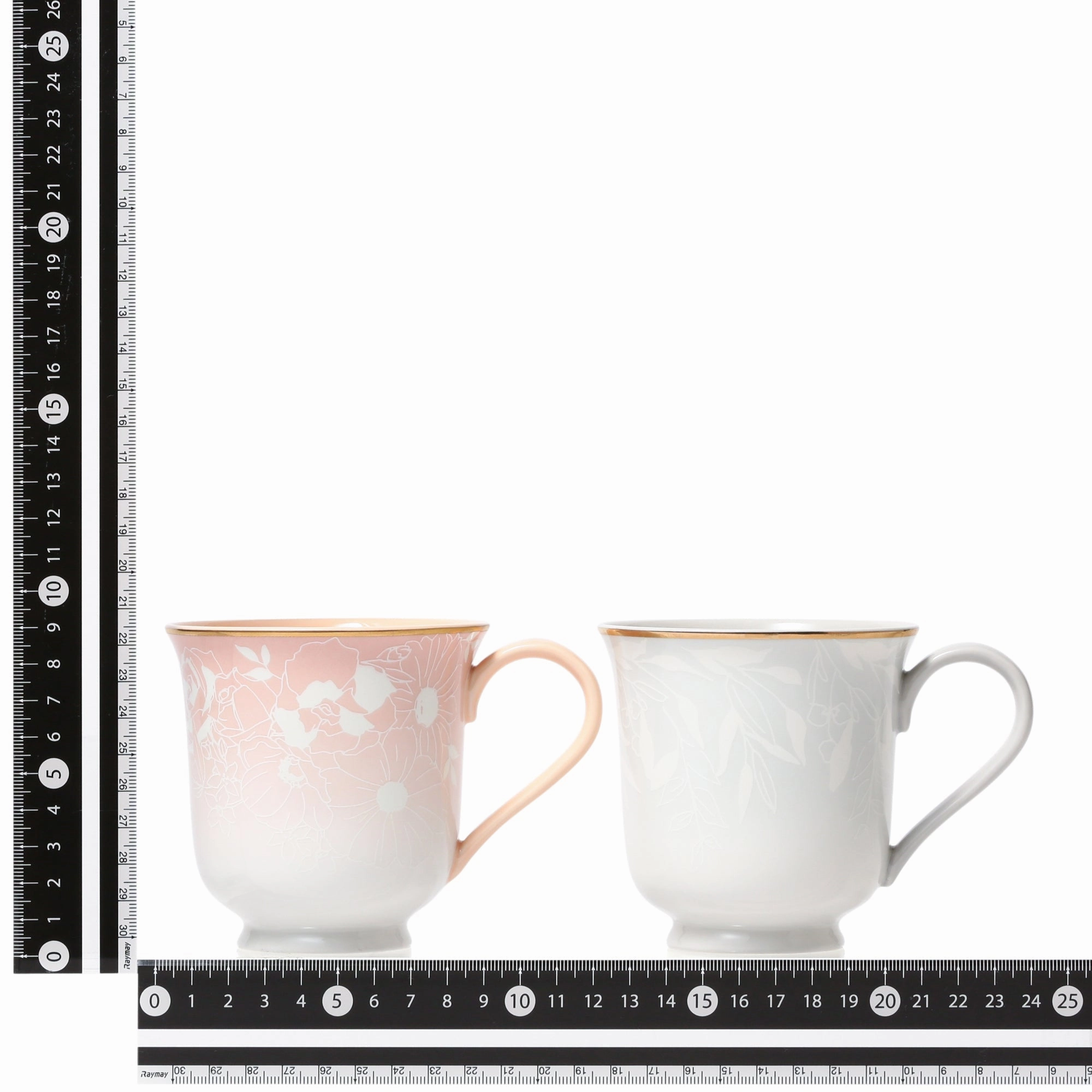 Gs Pair Mug Flower & Leaf