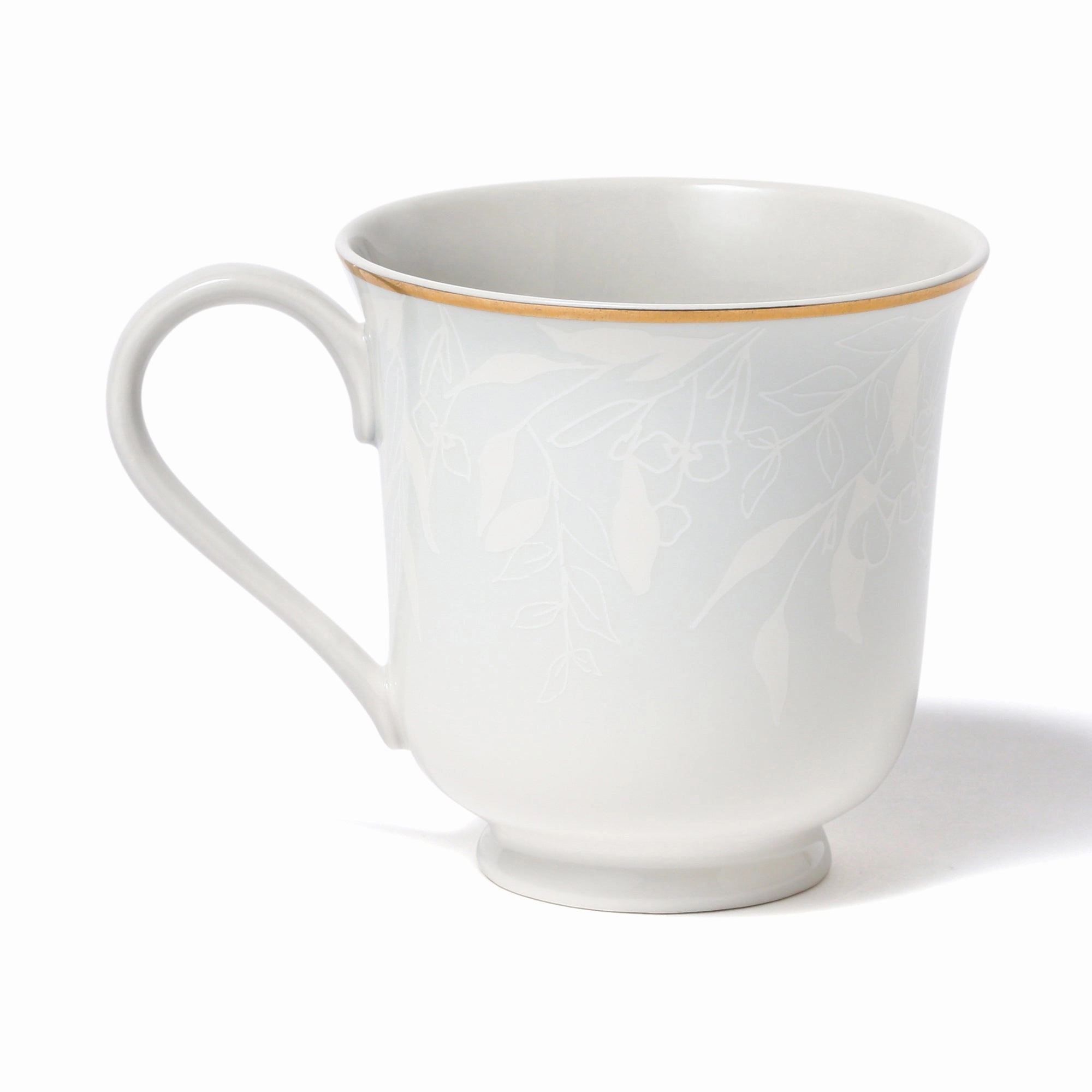 Gs Pair Mug Flower & Leaf