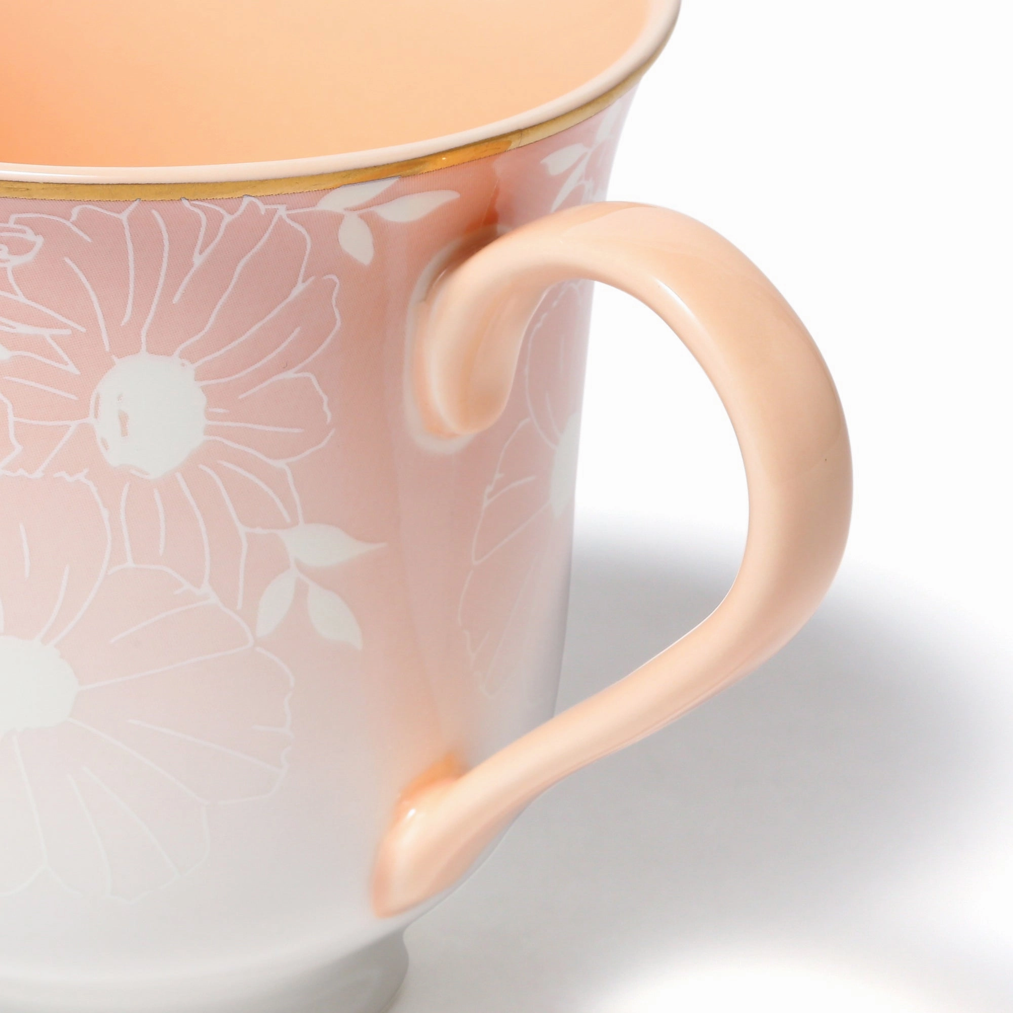 Gs Pair Mug Flower & Leaf